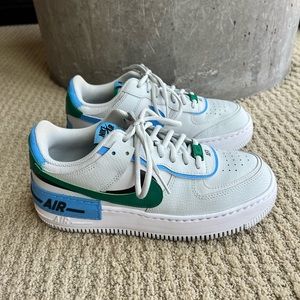Nike Air Force One’s Shadow- Light gray/blue/green